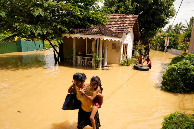 Hujan Deras di Sri Lanka...