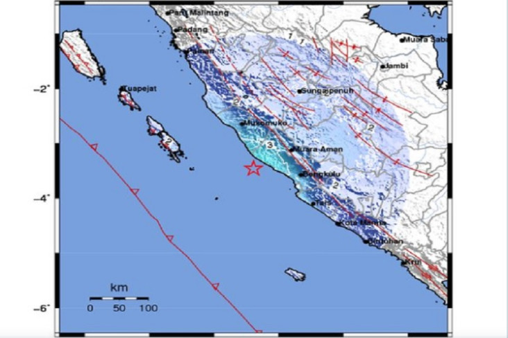 Gempa M5 Guncang Bengkulu...