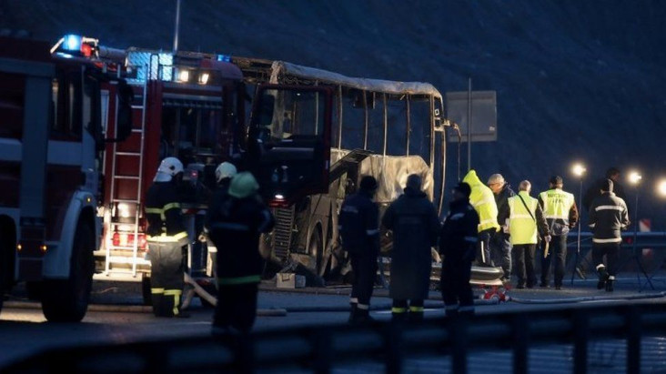 Kebakaran Bus di Bulgaria...
