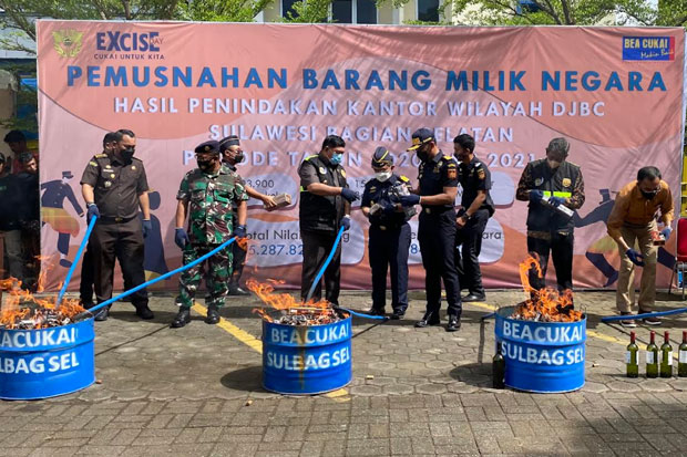 Bea Cukai Musnahkan...