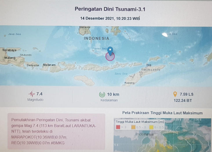 BMKG Sebut Tsunami Akan...