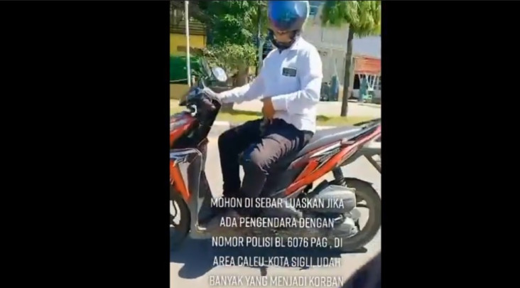 Viral! Pemotor Diduga...