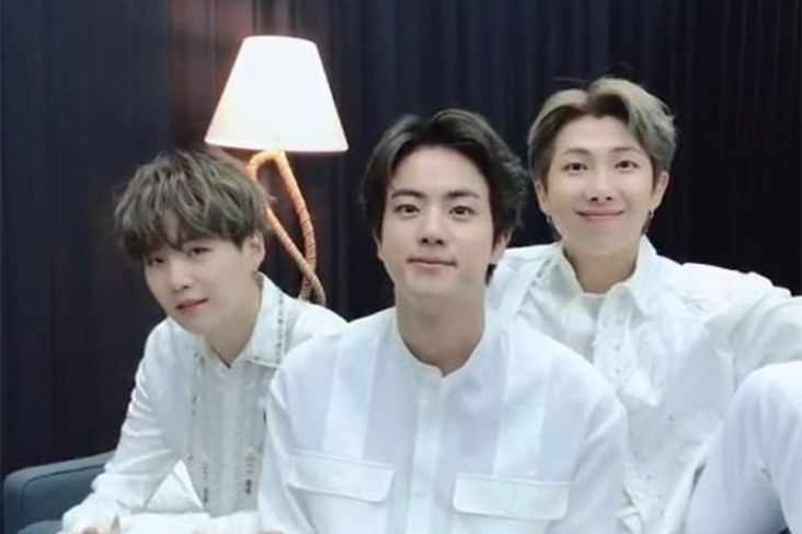 Suga, Jin, dan RM BTS...