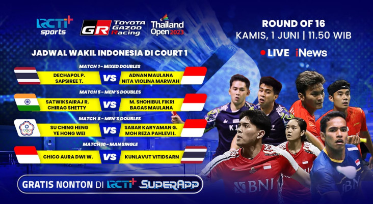 Jadwal Wakil Indonesia...