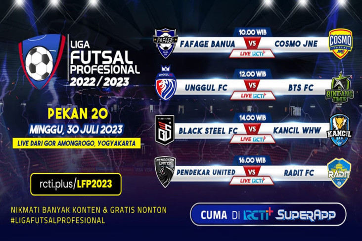 Jadwal Liga Futsal Profesional...