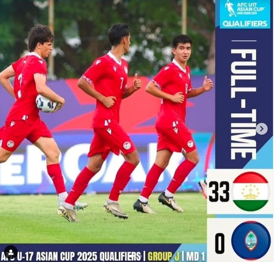 Tajikistan U-17 Hancurkan...