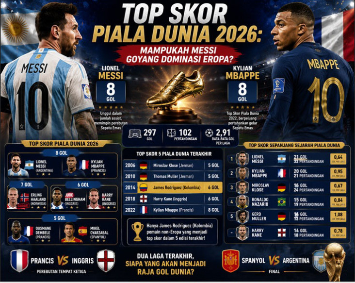 Top Skor Piala Dunia...
