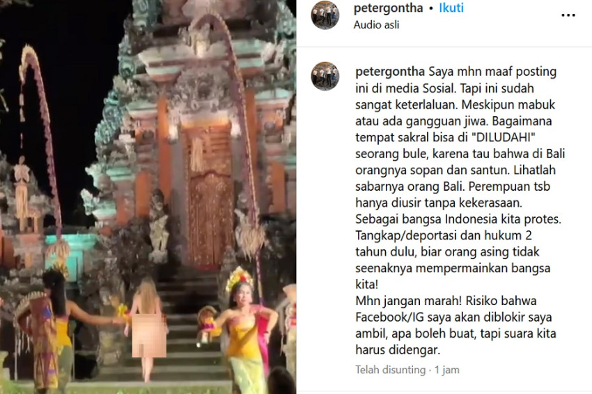 Bikin Murka! Cewek Bule Telanjang di Pagelaran Tari Bali