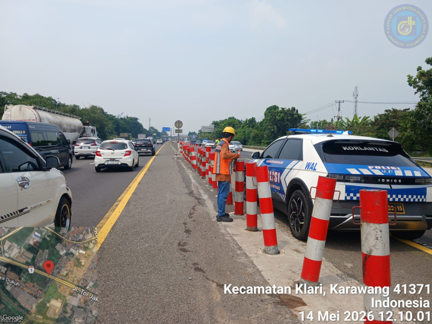 Lalu Lintas Normal, Contraflow KM 55-KM 65 Arah Cikatama Dihentikan