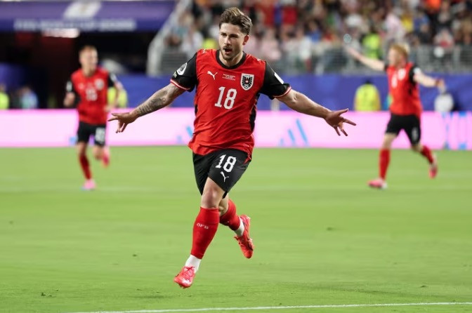 Austria Ungguli Yordania 1-0 di Babak Pertama, Gol Roket Schmid Jadi Pembeda