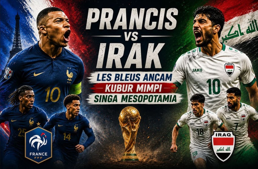 Prancis vs Irak: Les Bleus Ancam Kubur Mimpi Singa Mesopotamia