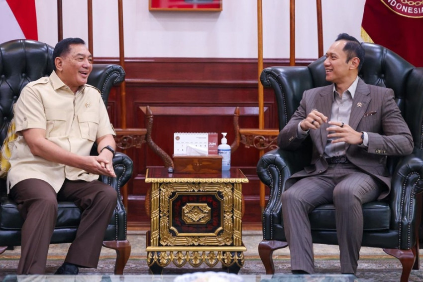 Sjafrie-AHY Sinkronkan Pengamanan Ruang Udara hingga Pengembangan Rute Penerbangan