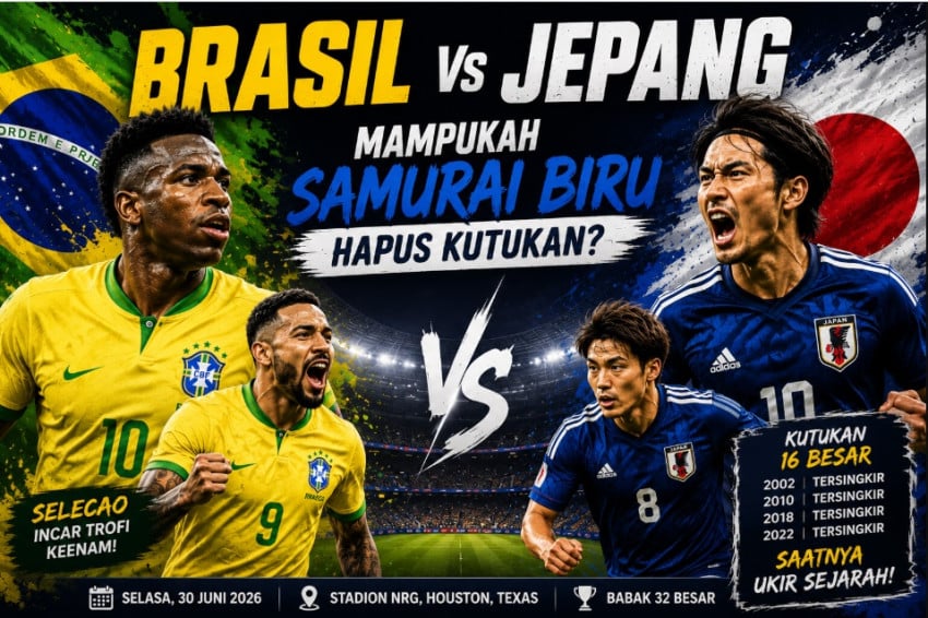 Brasil vs Jepang: Mampukah Samurai Biru Hapus Kutukan?