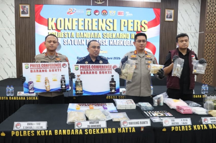 Polresta Bandara Soetta Gerebek Pabrik Narkoba Internasional Beromzet Rp360 Miliar, Transaksi Pakai Kripto