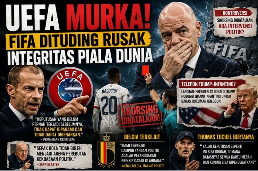 UEFA Murka! FIFA Dituding Rusak Integritas Piala Dunia