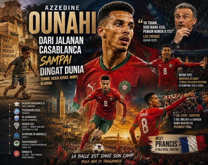 Azzedine Ounahi, Dari Jalanan Casablanca Sampai Diingat Dunia