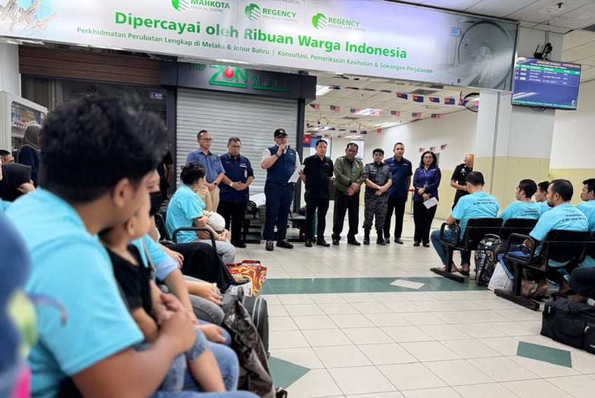KJRI Johor Bahru Bantu Biayai Deportasi 90 PMI dari Malaysia ke Batam
