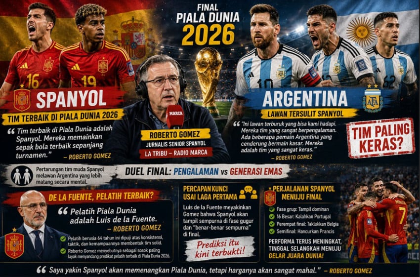 Jelang Final Piala Dunia 2026, Spanyol Waspadai Permainan Keras Argentina