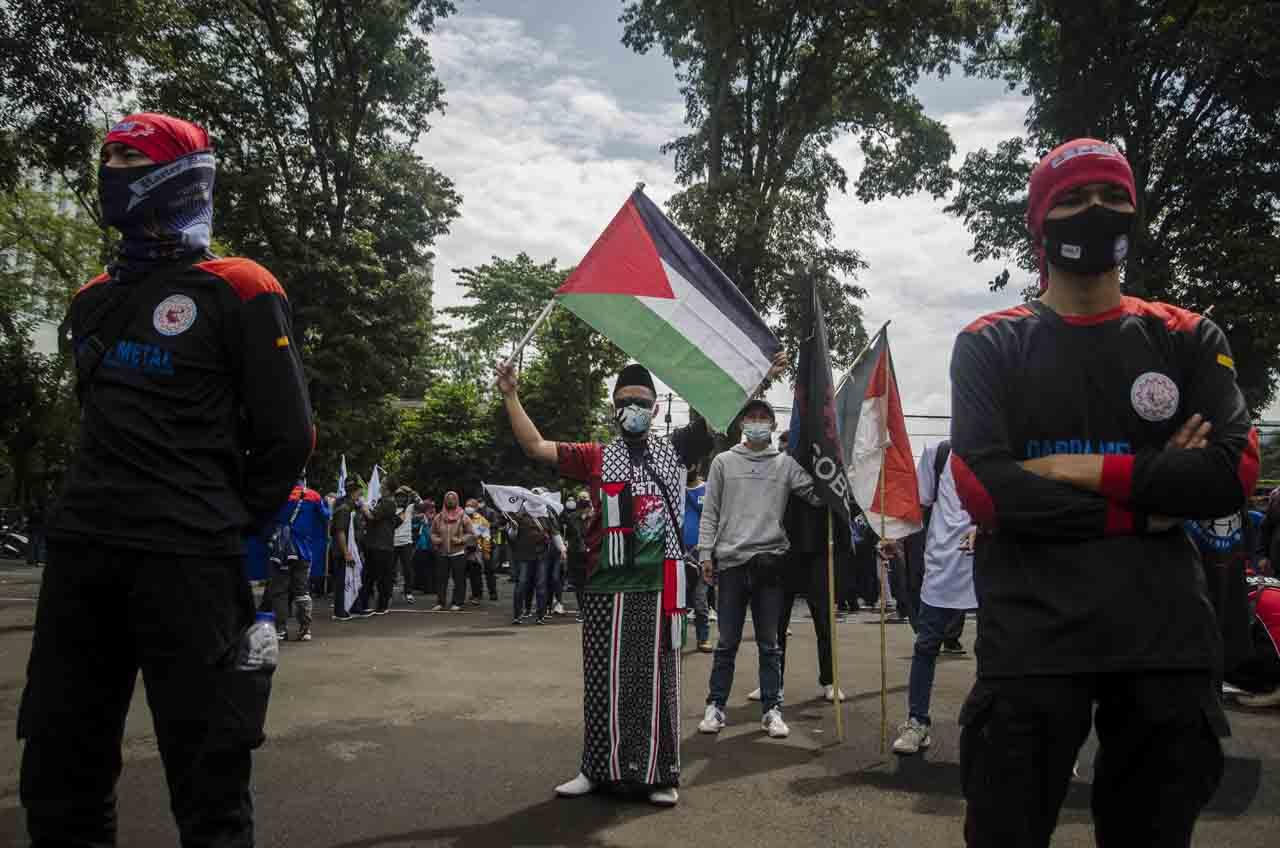 Aksi Buruh Dukung Palestina...
