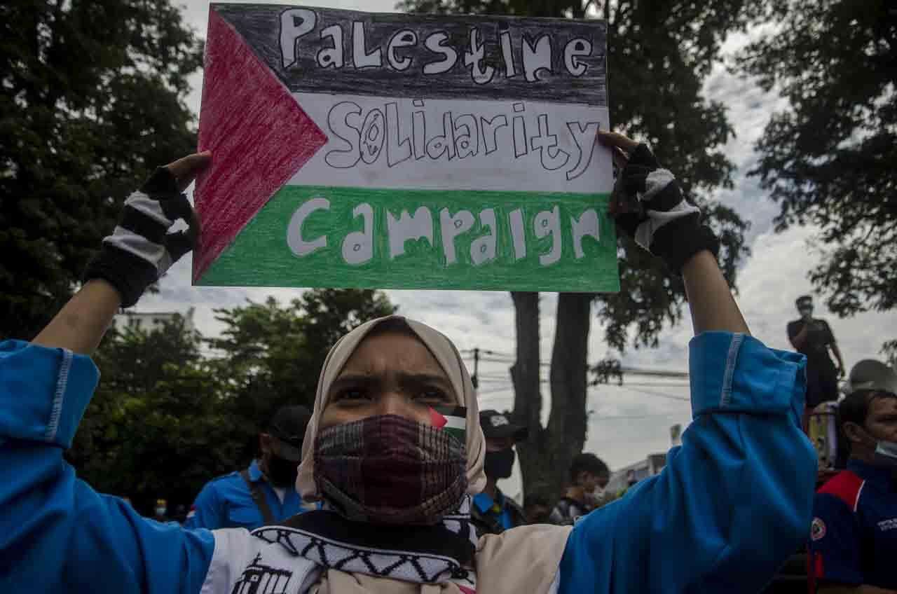Aksi Buruh Dukung Palestina...
