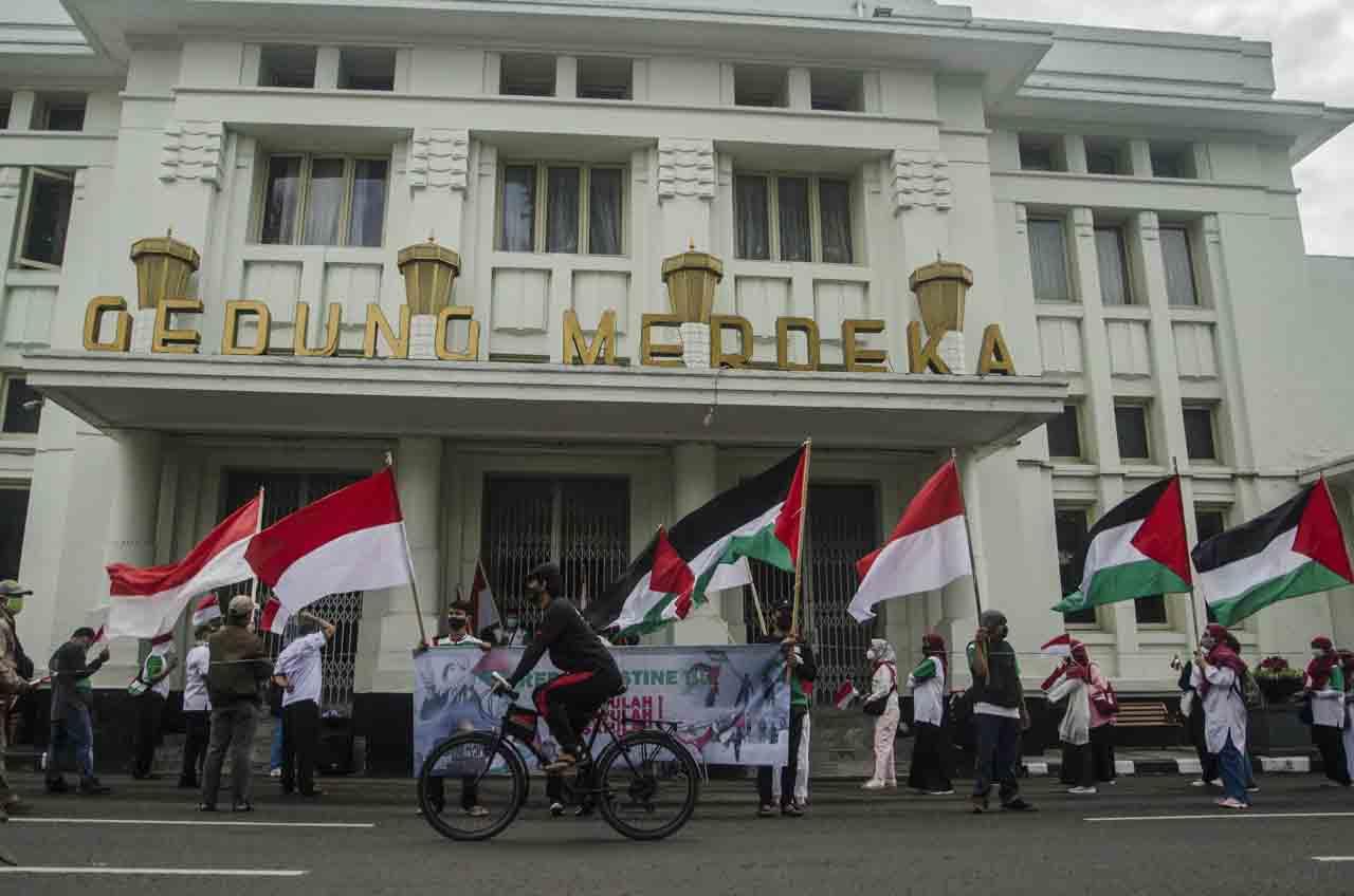 Aksi Buruh Dukung Palestina...