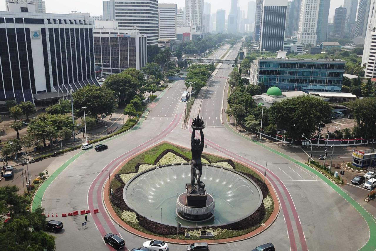 Foto Udara Kawasan Patung...