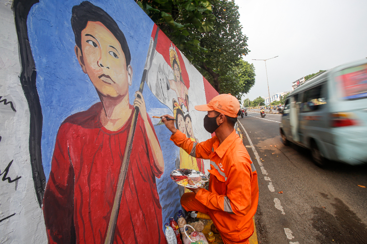 Mural Kemerdekaan Jelang...