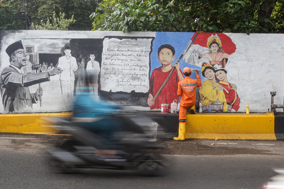 Mural Kemerdekaan Jelang...