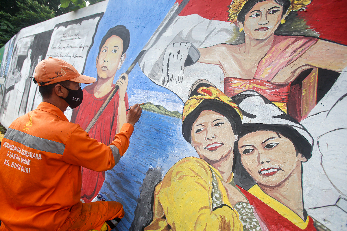 Mural Kemerdekaan Jelang...