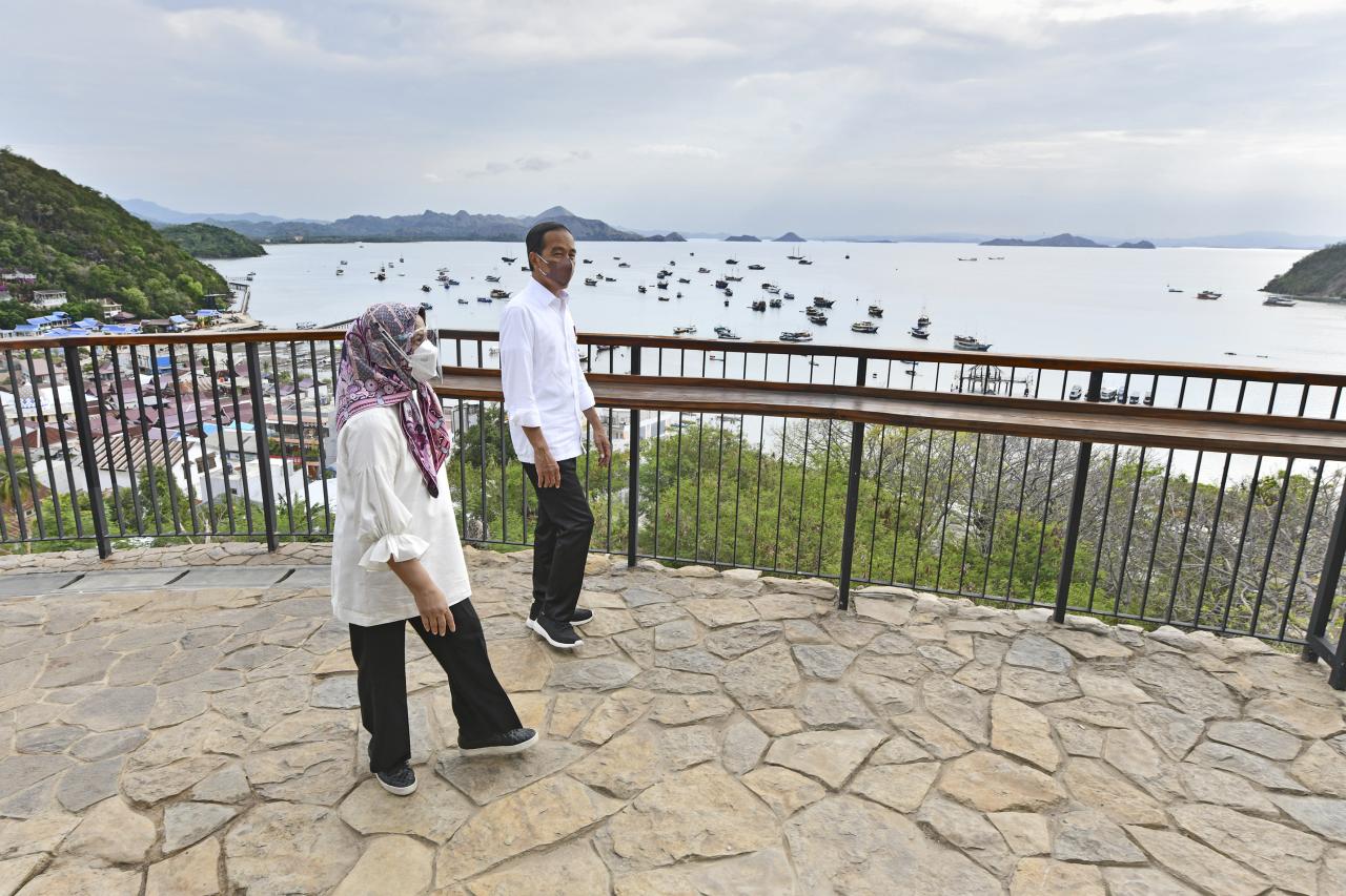 Potret Jokowi dan Iriana...