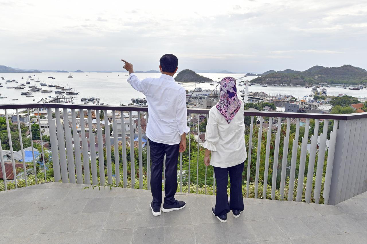 Potret Jokowi dan Iriana...