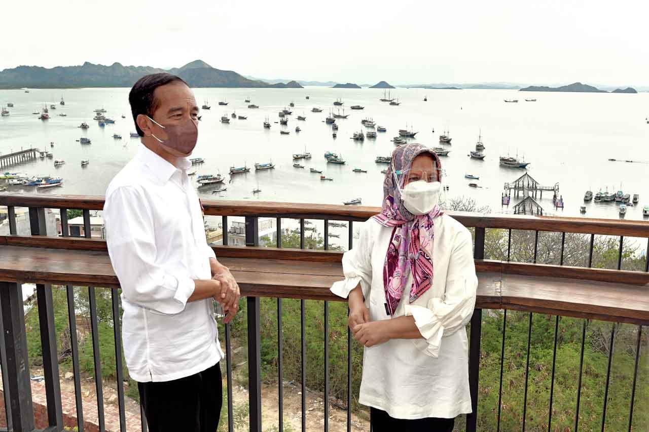 Potret Jokowi dan Iriana...