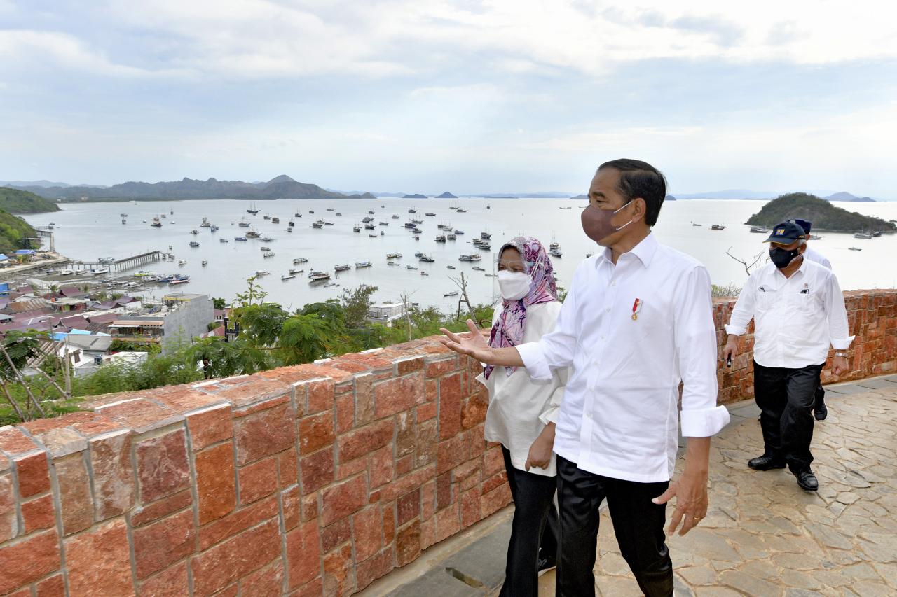 Potret Jokowi dan Iriana...