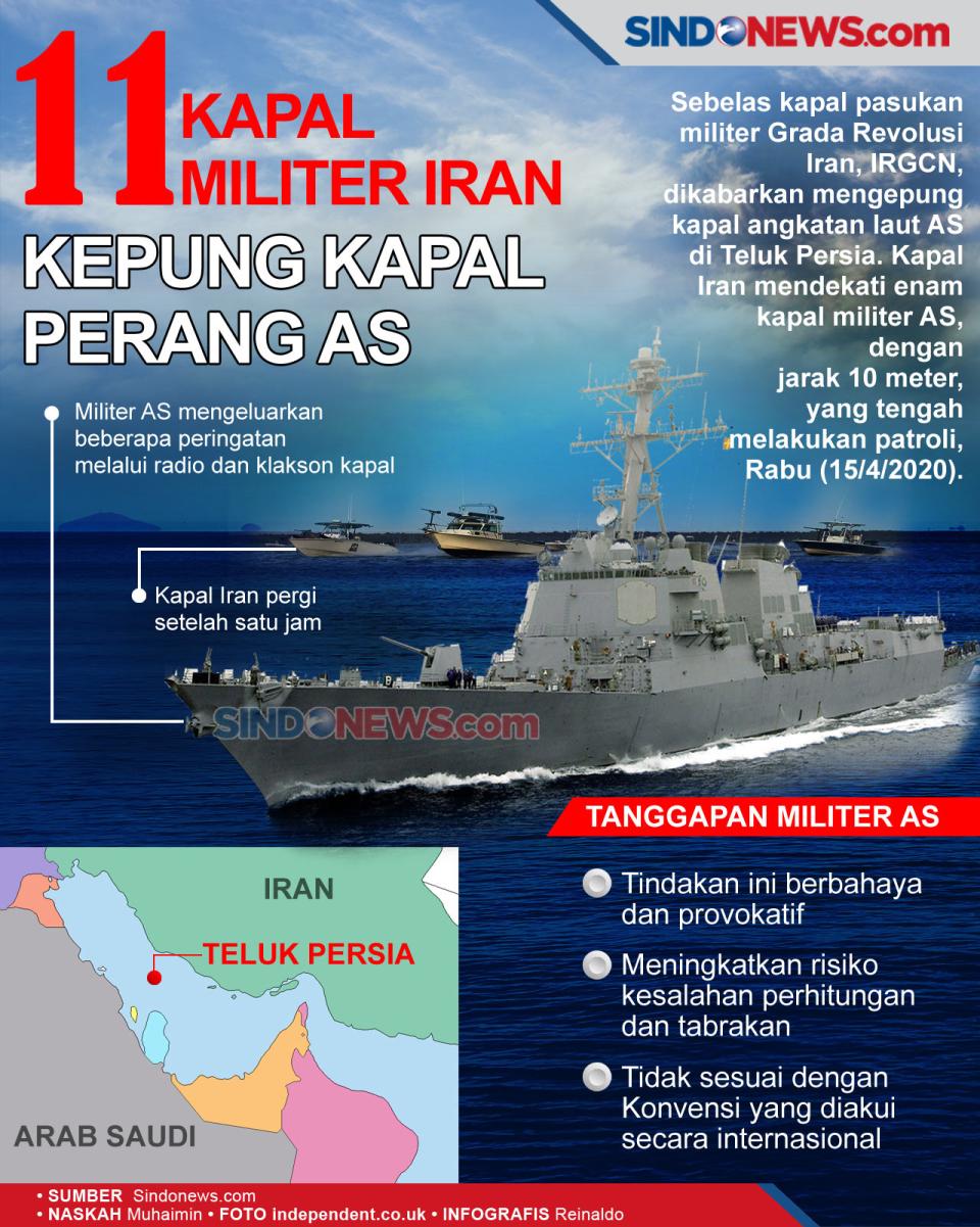 11 Kapal Iran Kepung...