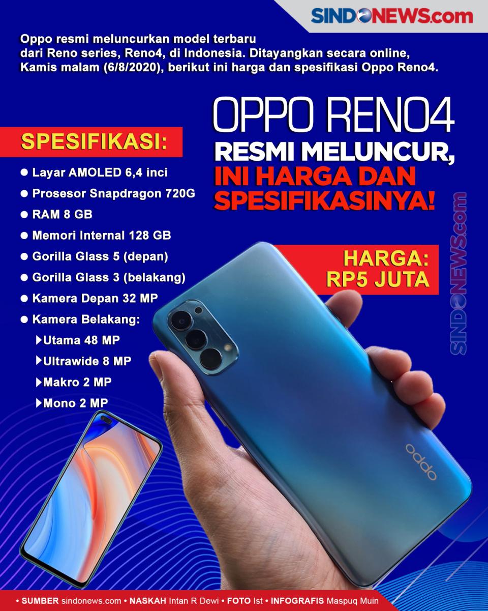 Oppo Reno4 Resmi Meluncur,...