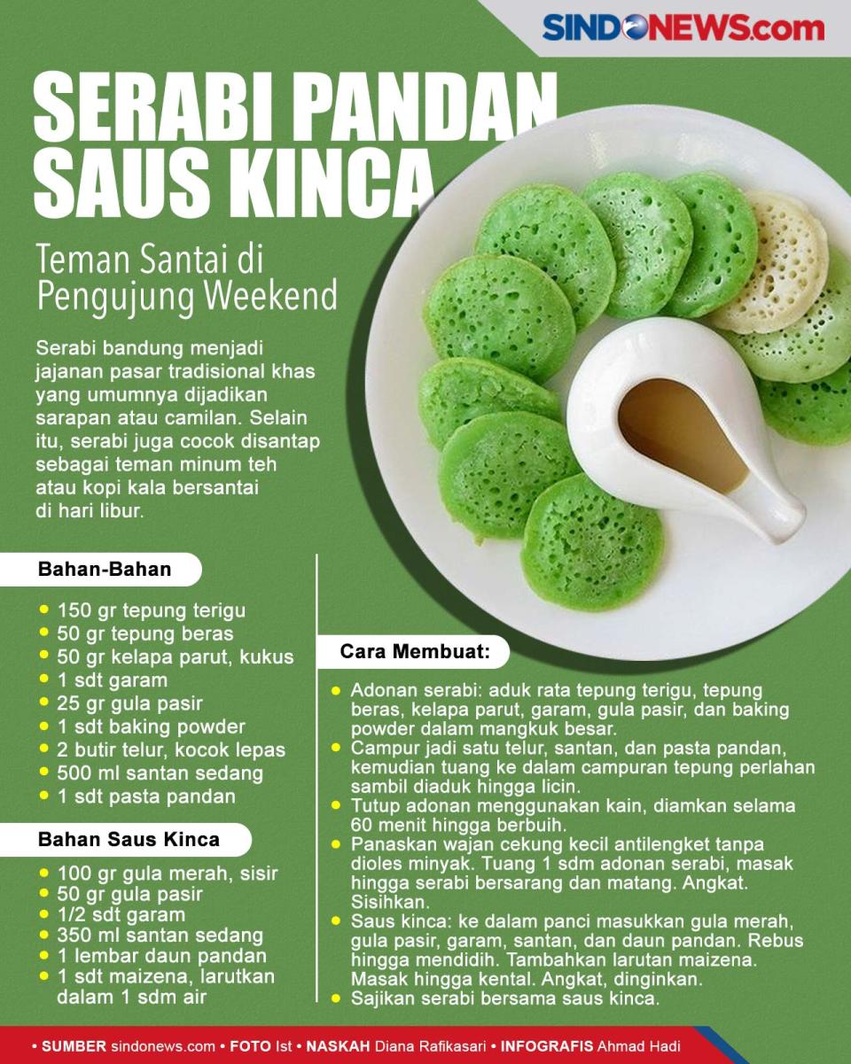 Serabi Pandan Saus Kinca,...