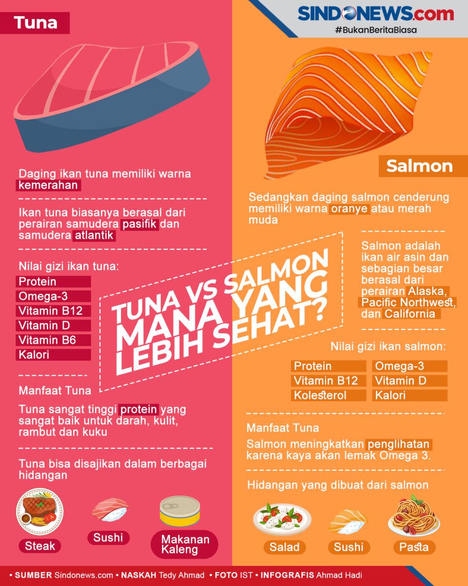 Ikan Tuna vs Ikan Salmon,...