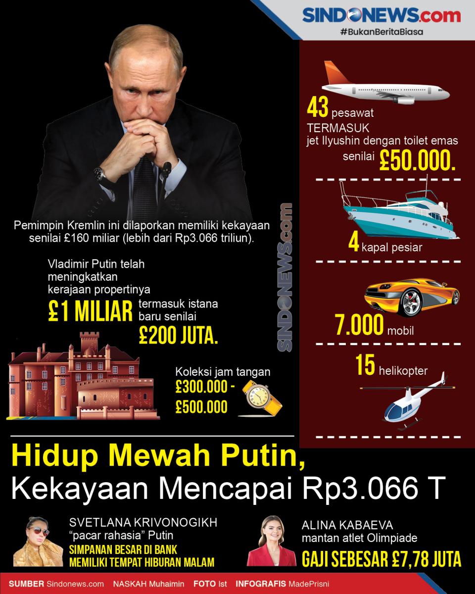 Hidup Mewah Putin, dengan...