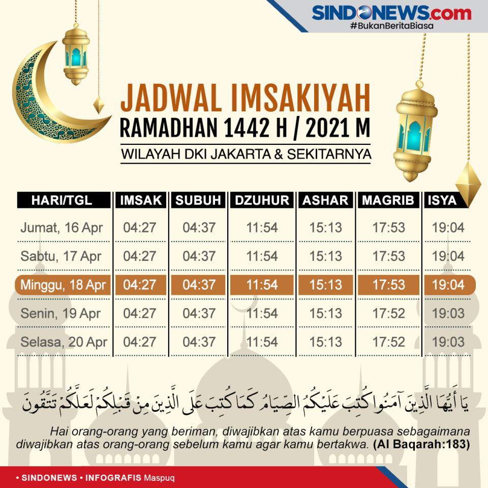 Jadwal Imsakiyah 18...