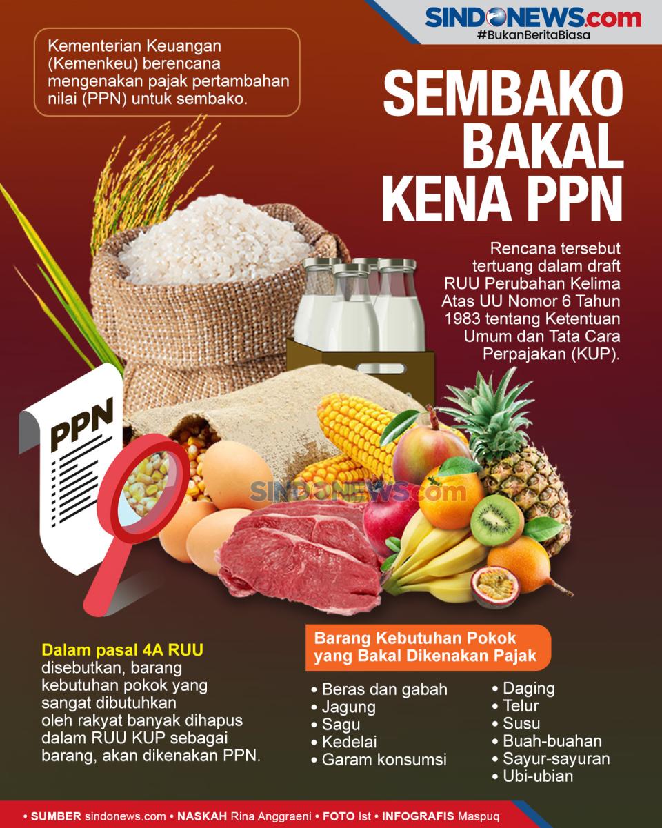 Sembako Bakal Dikenakan...