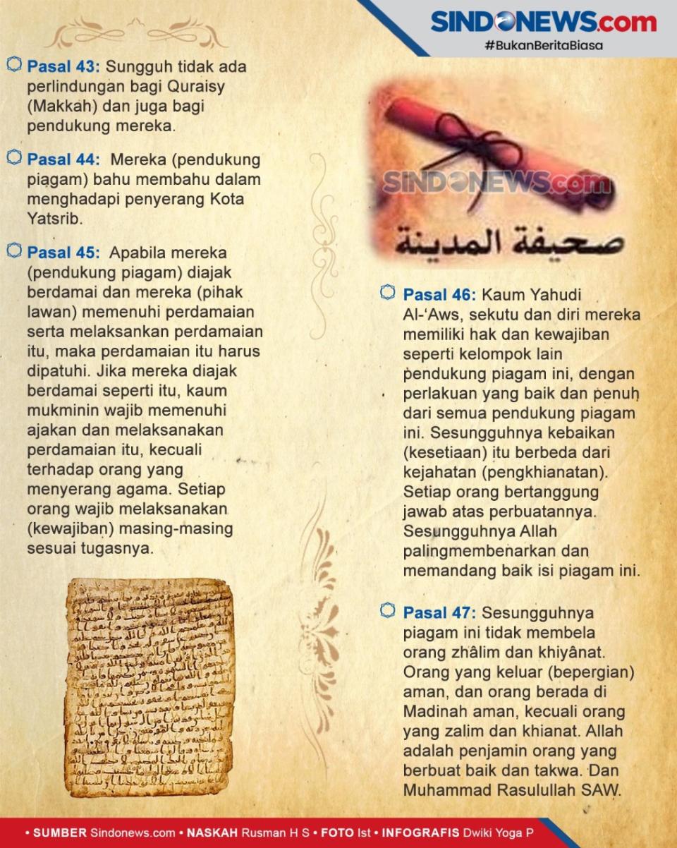 Piagam Madinah, Konstitusi...