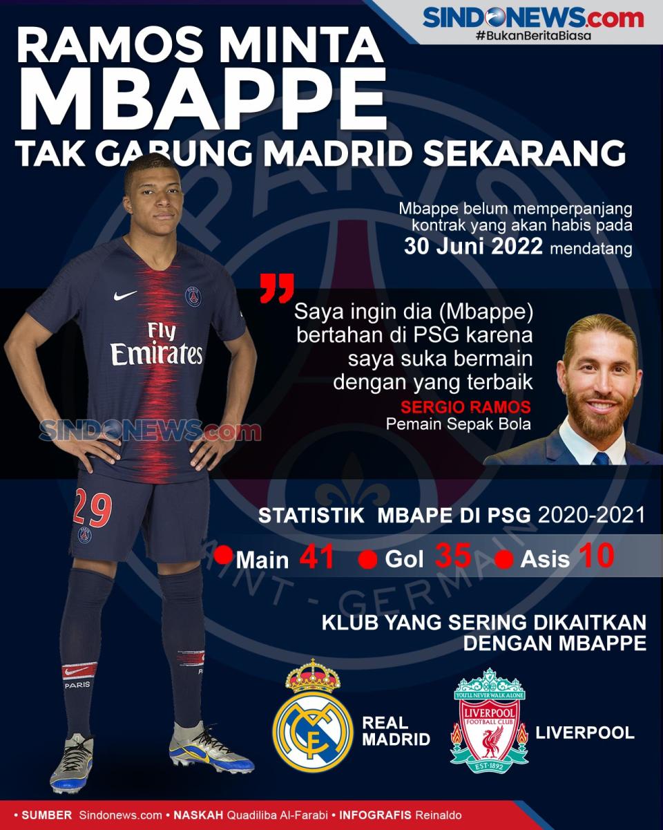 Ramos Minta Mbappe jangan...