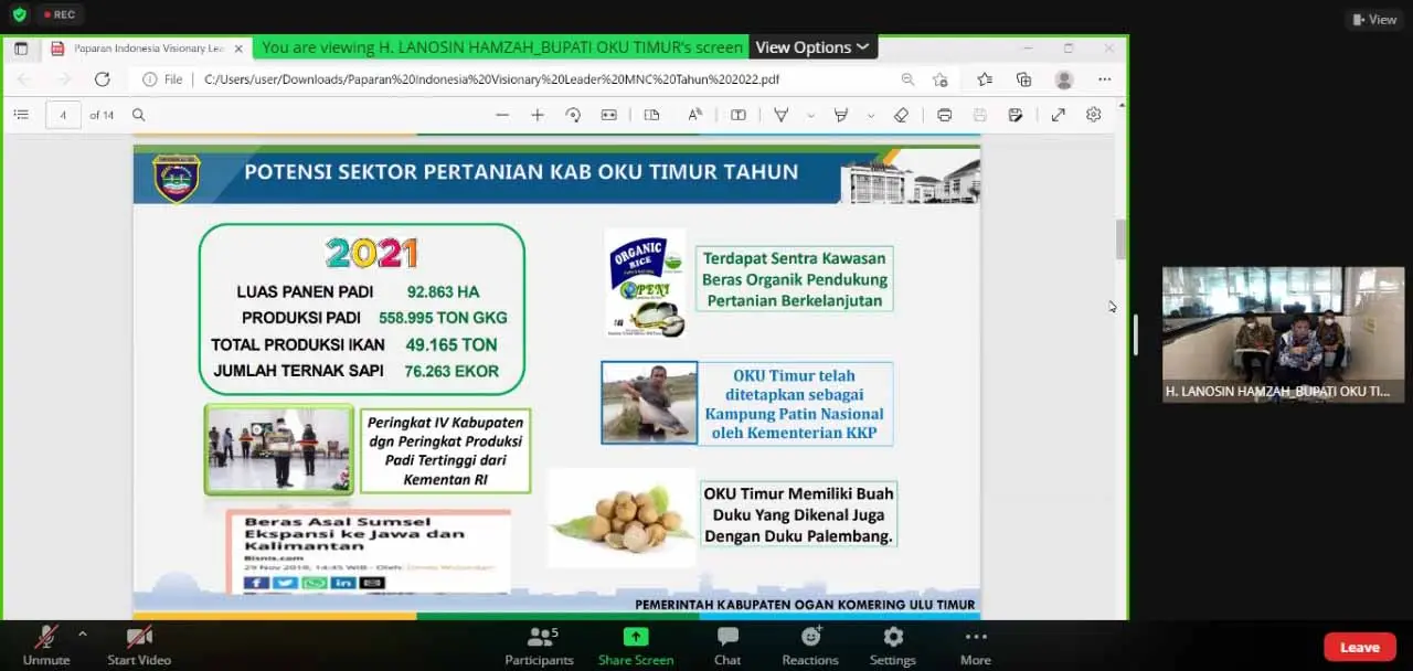 Bupati OKUTimur Pamerkan...