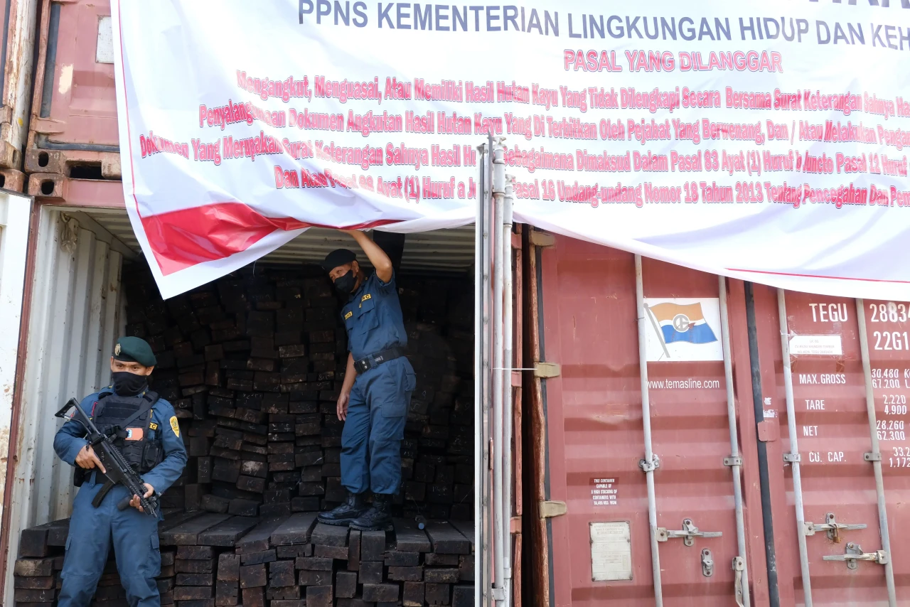 Penyitaan Kayu Ilegal...