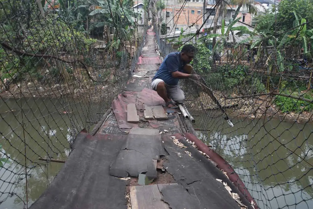 Kondisi Jembatan Gantung...