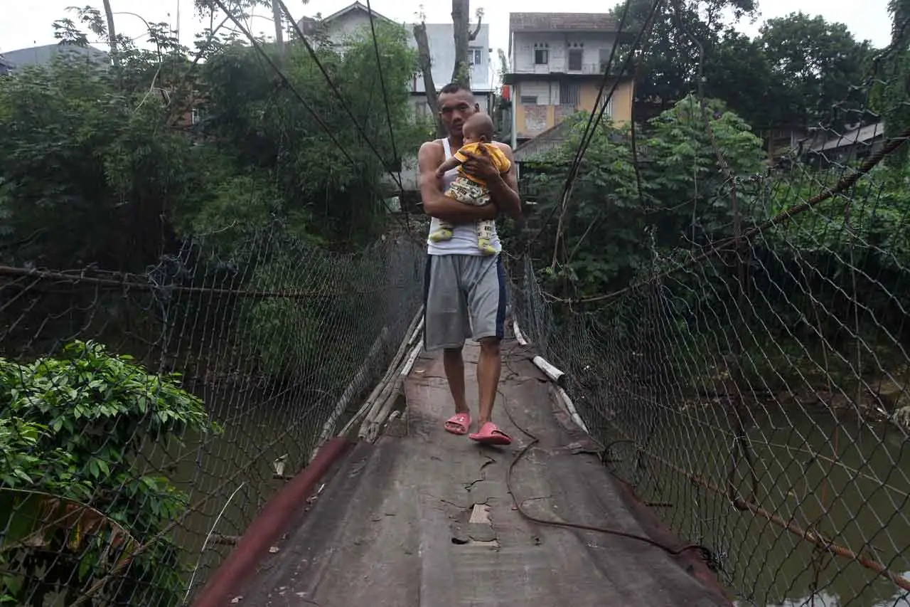 Kondisi Jembatan Gantung...