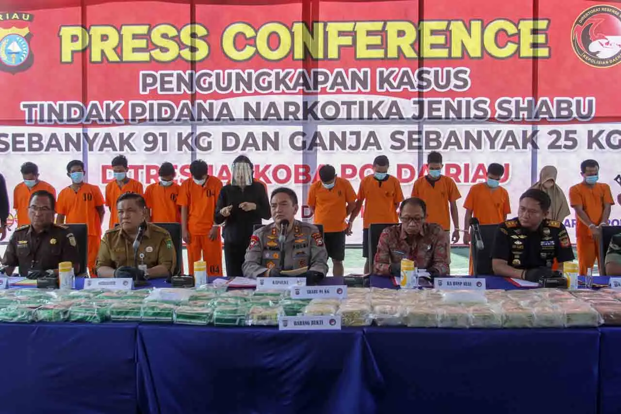 Polda Riau Amankan 91...