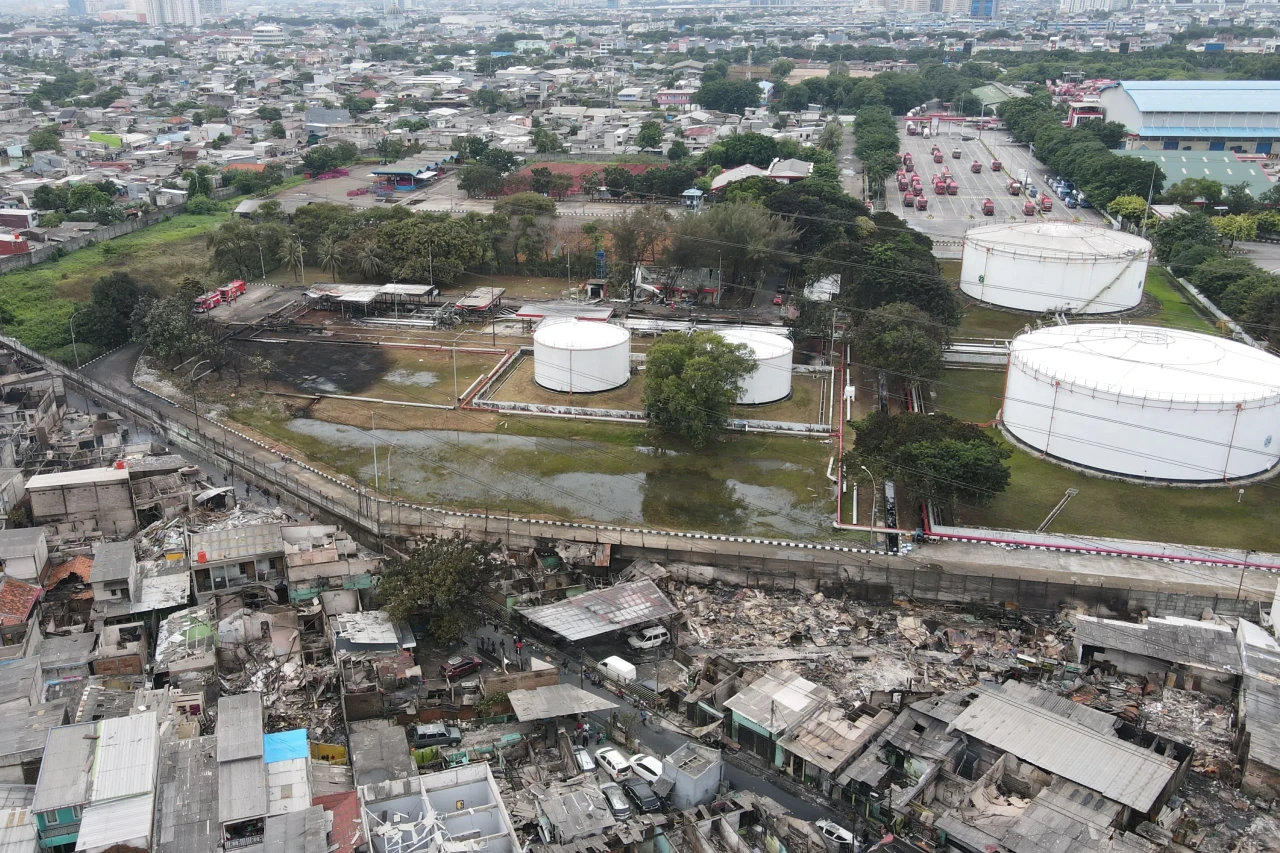 Foto Udara Dampak Kebakaran...