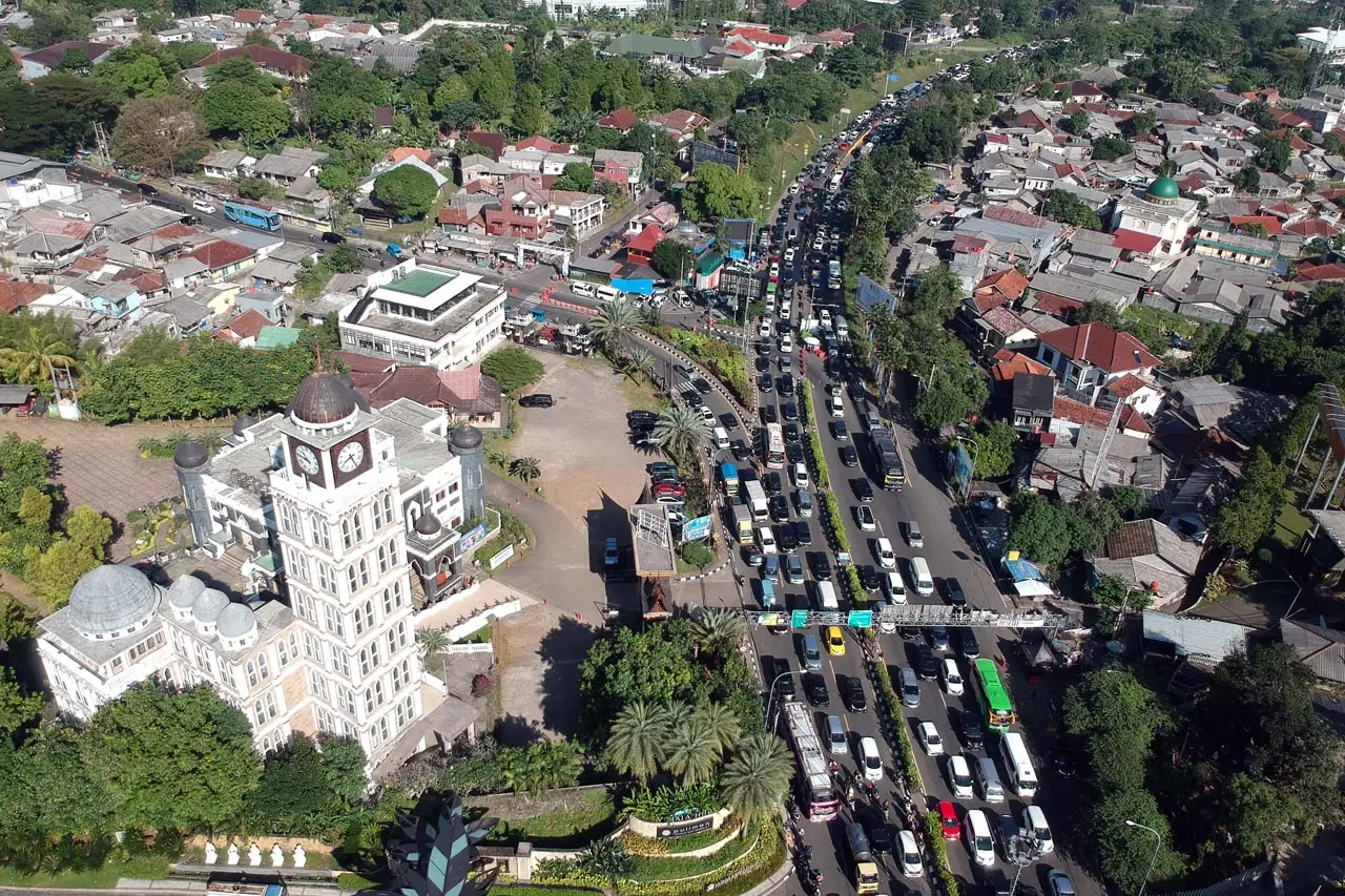 Foto-foto Udara Kemacetan...