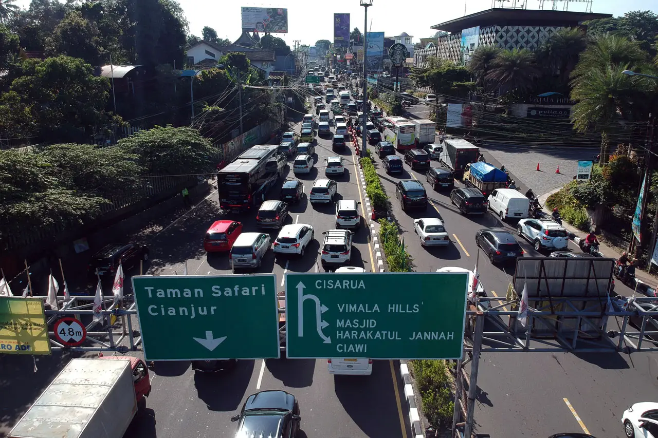 Foto-foto Udara Kemacetan...